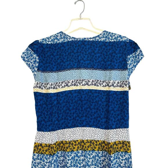 Long Tall Sally Ditsy Print Maxi Dress Size 10 US Tall Blue Short Sleeve NWT - Picture 5 of 8